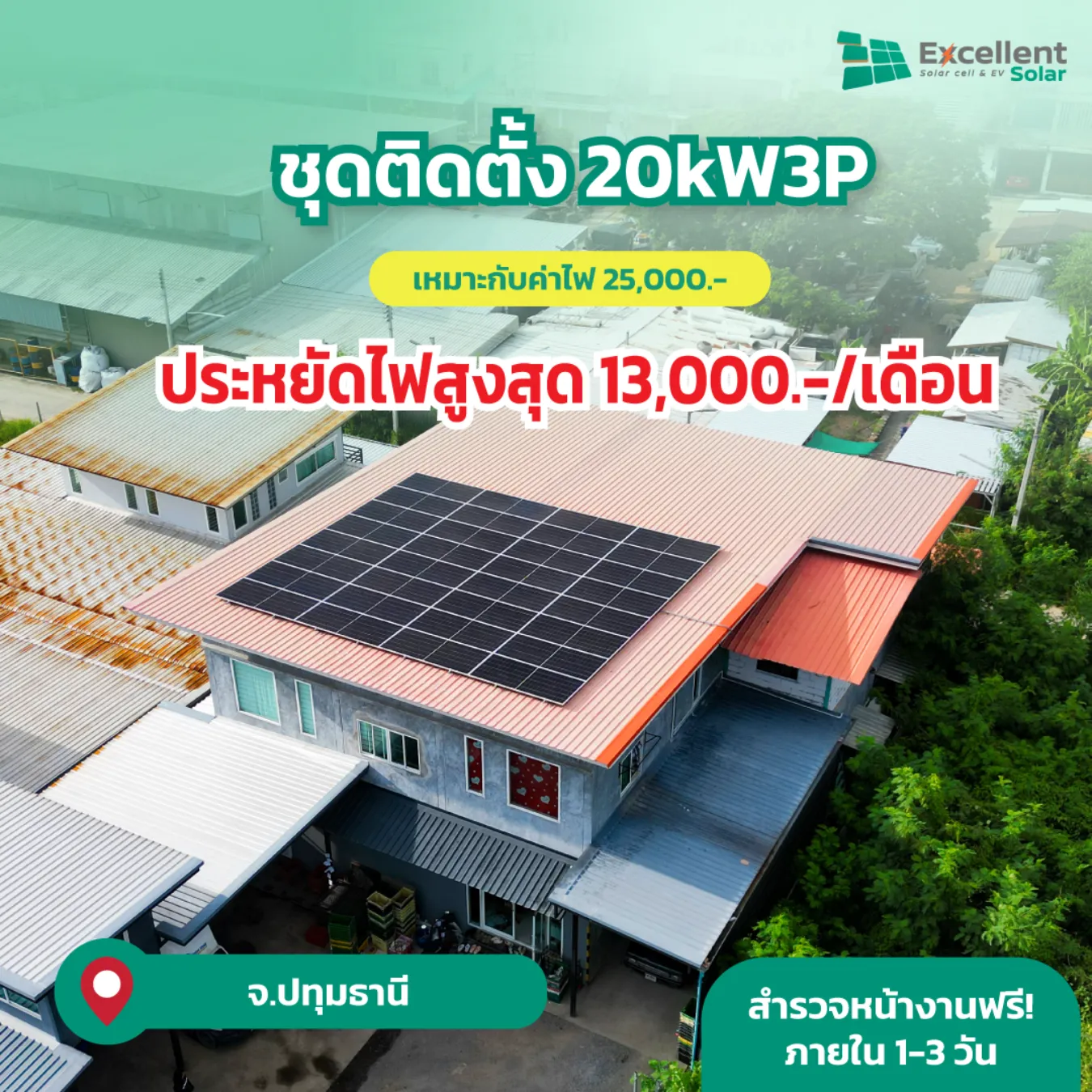 ติดแผงโซล่าเซลล์บนหลังคาบ้านราคา, ติดโซล่าเซลล์ บ้าน