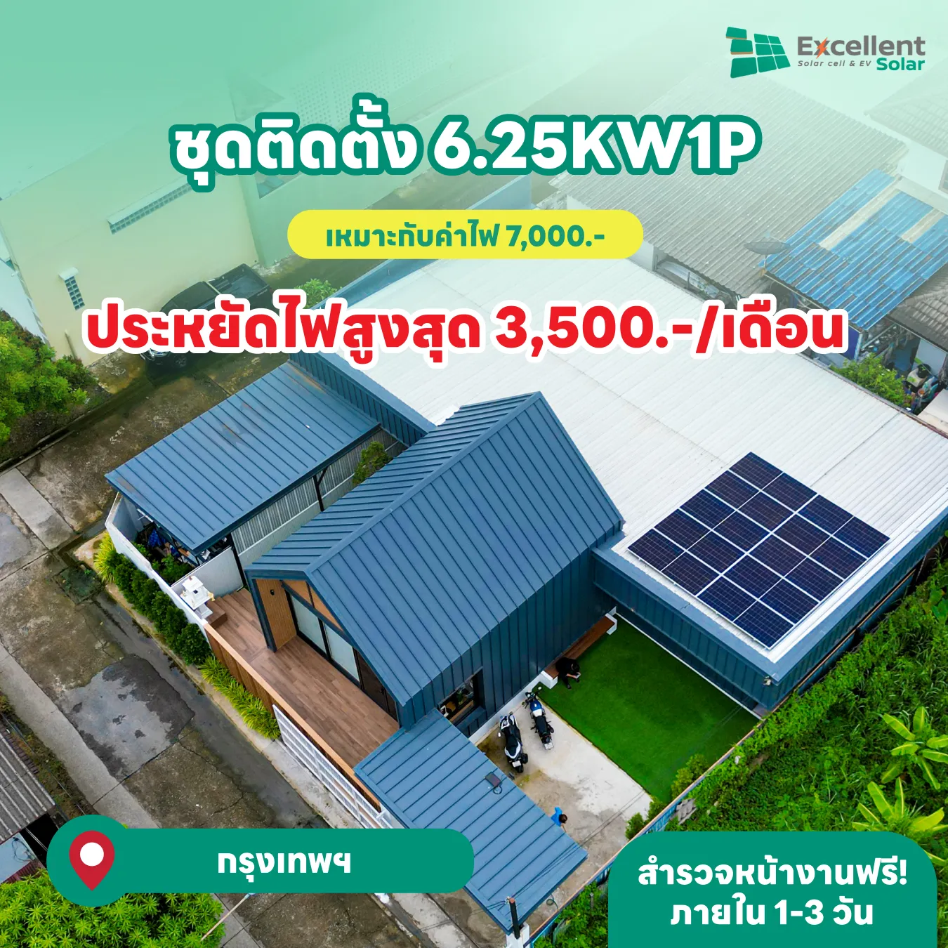 ติดแผงโซล่าเซลล์บนหลังคาบ้านราคา, ติดโซล่าเซลล์ บ้าน