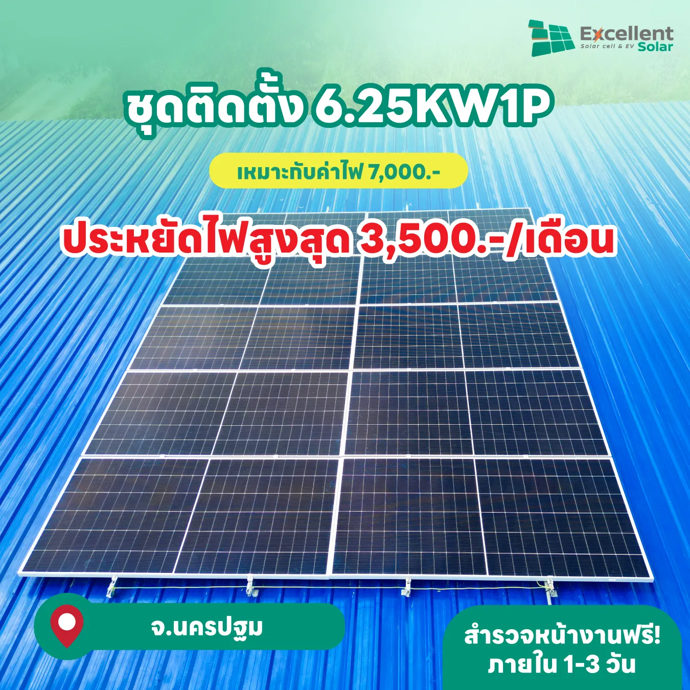 ติดแผงโซล่าเซลล์บนหลังคาบ้านราคา, ติดโซล่าเซลล์ บ้าน