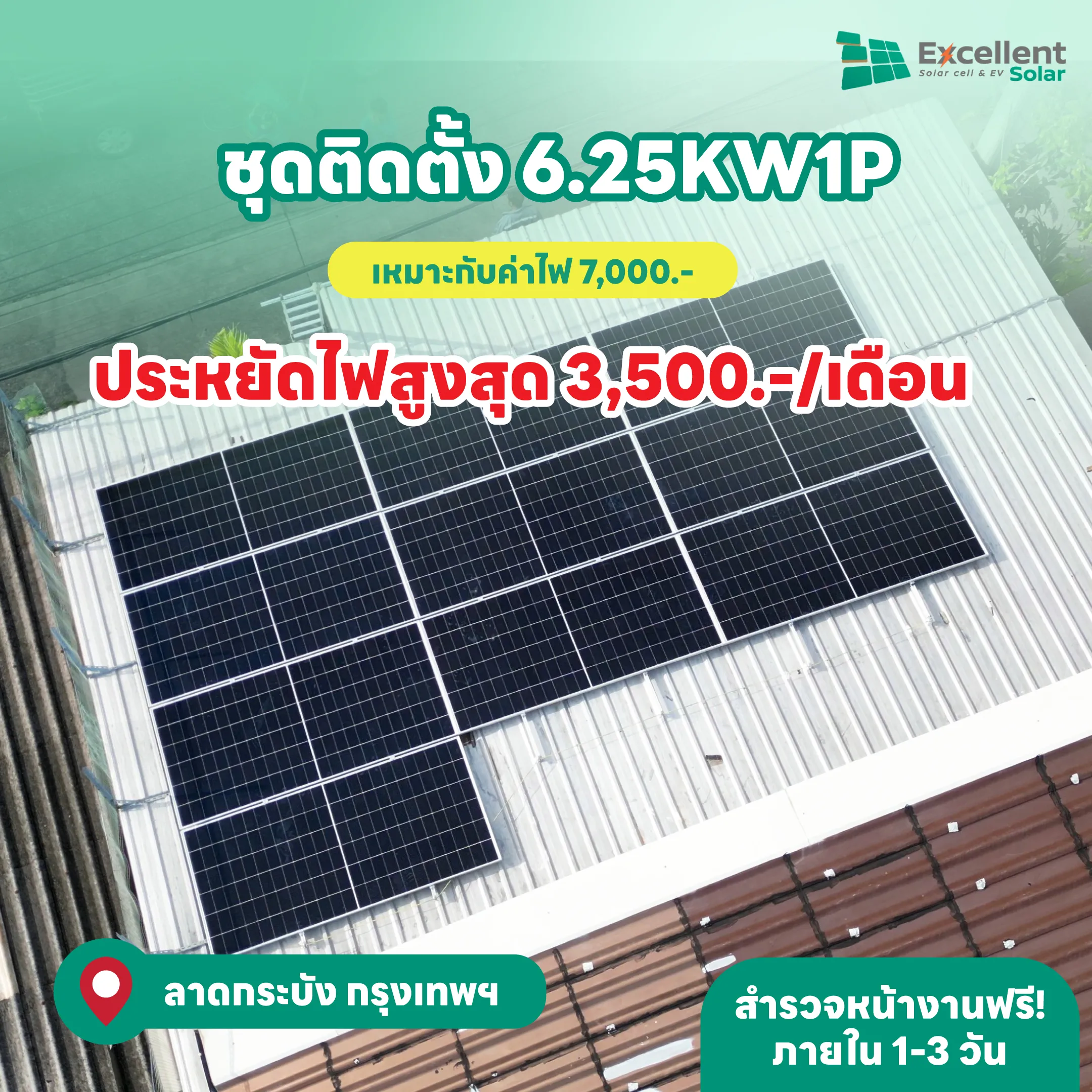 ติดแผงโซล่าเซลล์บนหลังคาบ้านราคา, ติดโซล่าเซลล์ บ้าน