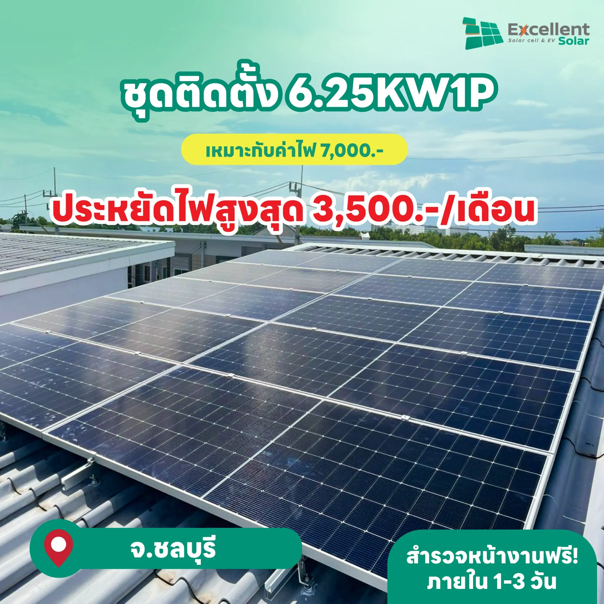 ติดแผงโซล่าเซลล์บนหลังคาบ้านราคา, ติดโซล่าเซลล์ บ้าน