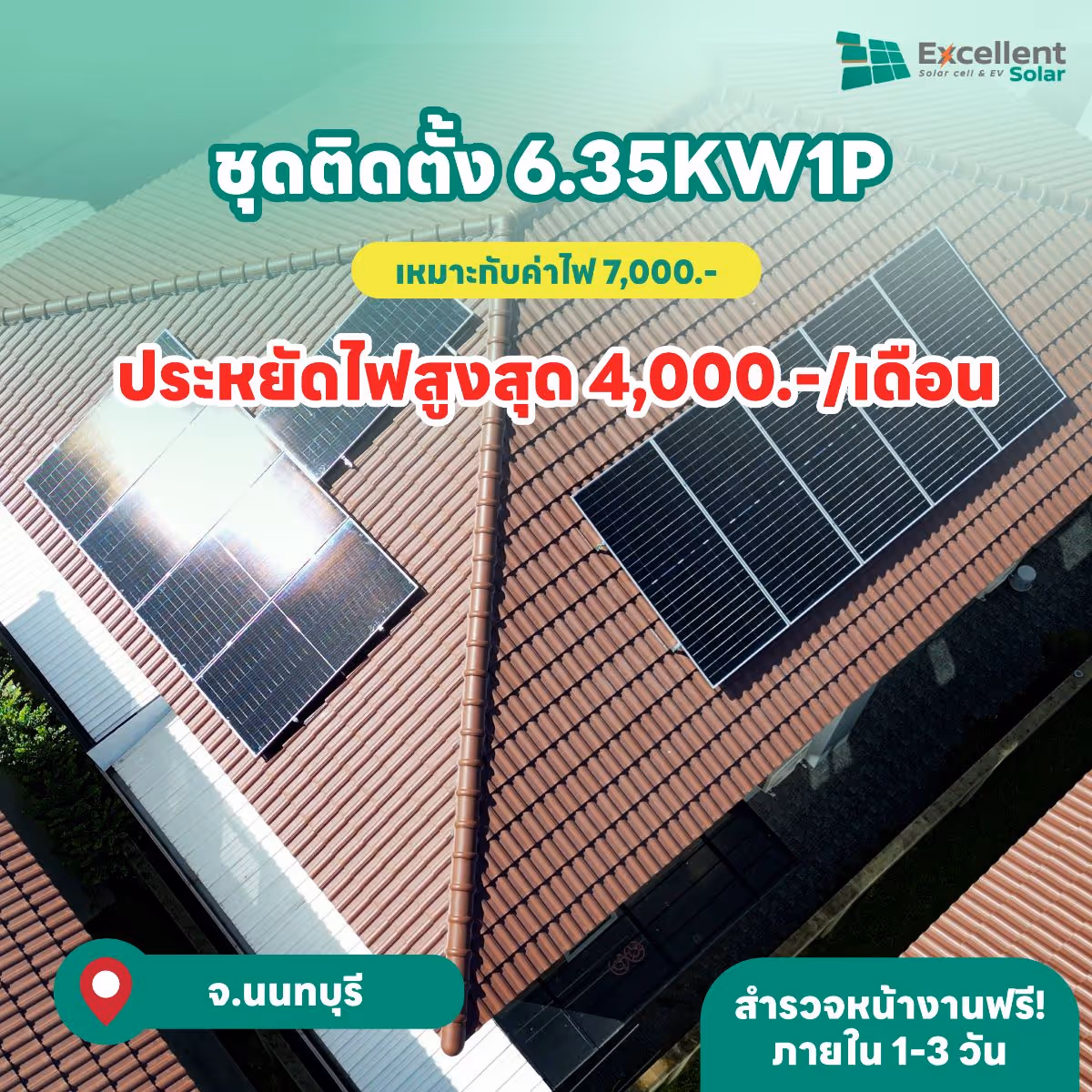 ติดแผงโซล่าเซลล์บนหลังคาบ้านราคา, ติดโซล่าเซลล์ บ้าน