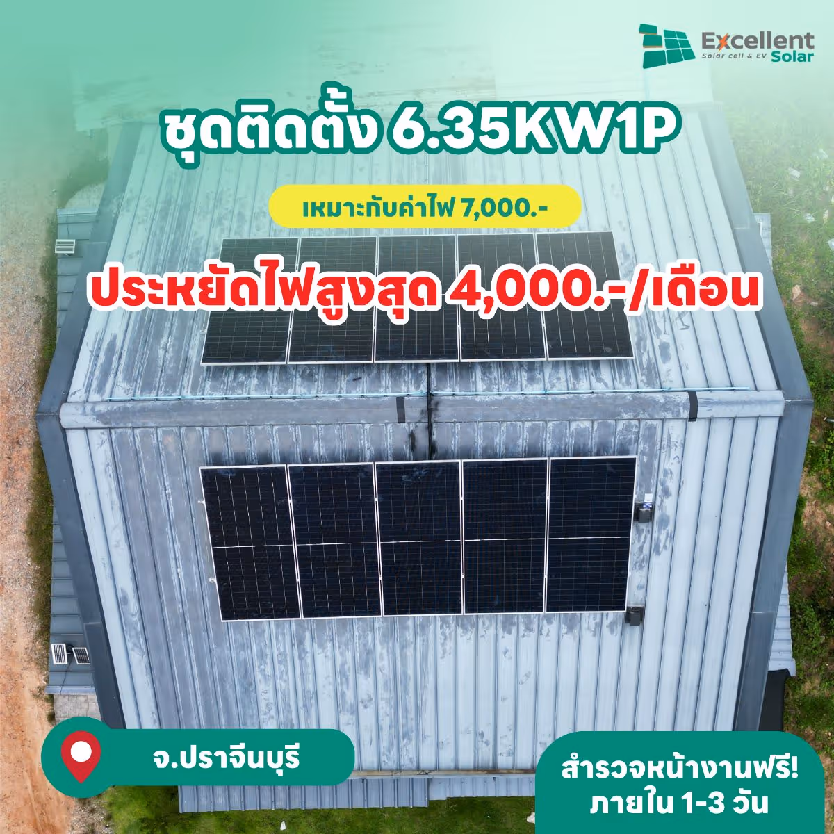 ติดแผงโซล่าเซลล์บนหลังคาบ้านราคา, ติดโซล่าเซลล์ บ้าน